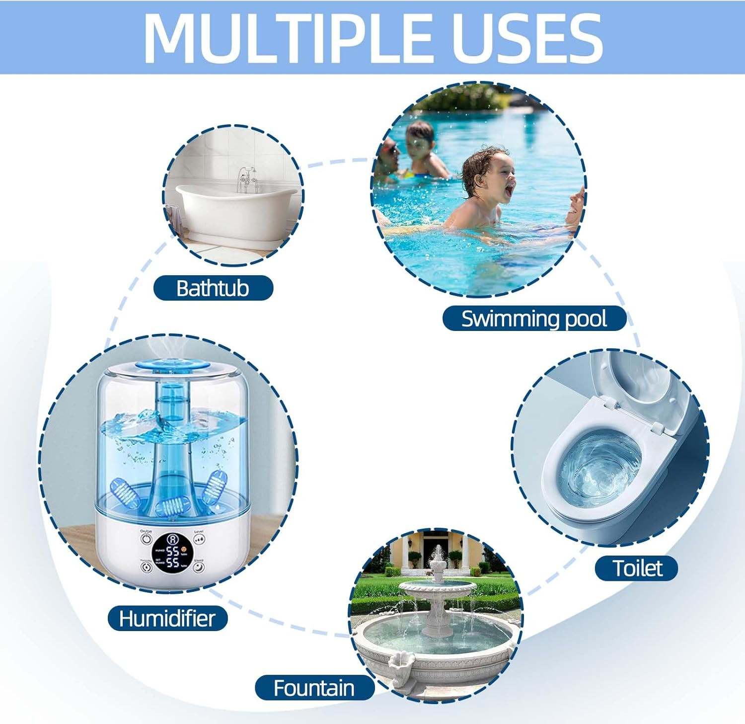 15 Pack Universal Humidifier Cleaner Demineralization Cartridge for Humidifier