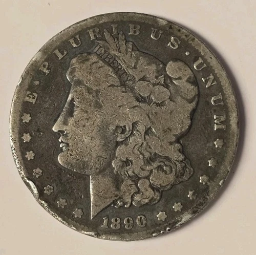 1890-CC Morgan Silver Dollar Fine Details
