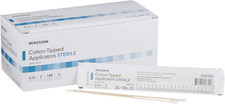 Sterile Cotton Tipped Applicators, 6 Inch, Box of 200   Medical Cotton Swabs for