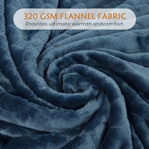  Manta de vellón manta de felpa súper suave 50" x 60" tiro-50" x 60" azul marino Foto 4 de 4