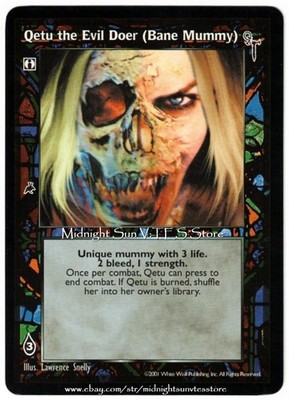 Qetu the Evil Doer (Bane Mummy) Final Nights V:TES VTES Vampire CCG