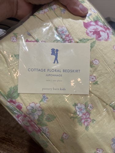 Pottery Barn Kids Yellow Cottage Floral Twin Bed Skirt Bedding New - Picture 2 of 4