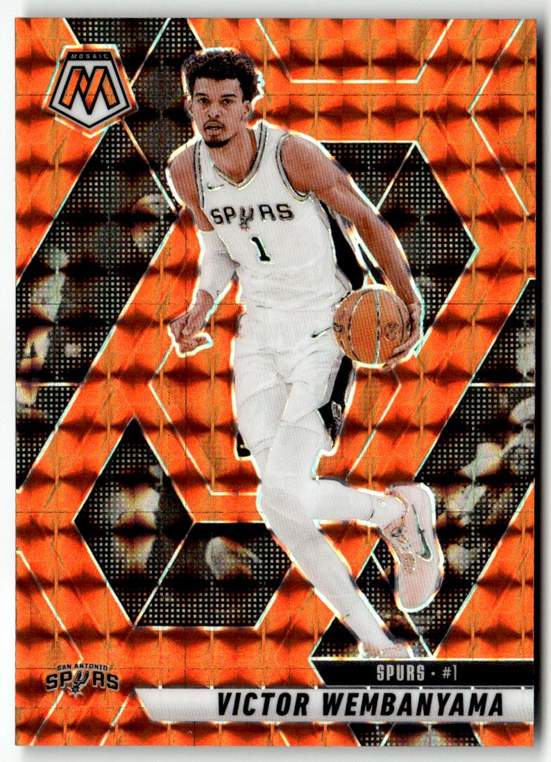 2024-25 Panini NBA Mosaic No. 31 Victor Wembanyama Orange Mosaic Prizm 51/249