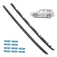 Front Driver & Passenger Side Windshield Moulding Kit Compatible with Lexus 