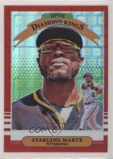 2019 Donruss Optic Diamond Kings Red Pandora Prizm 45/99 Starling Marte #24 pl5