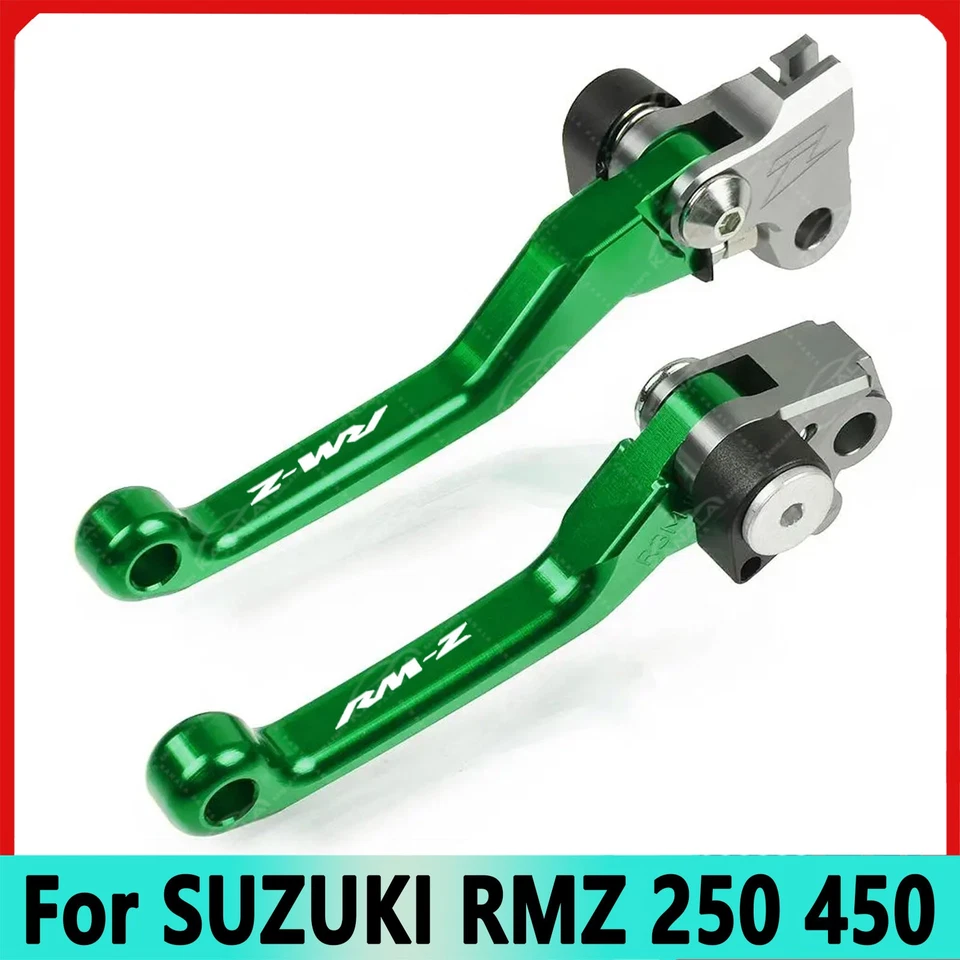 CNC Aluminum Pivot Foldable Brake Clutch Levers For SUZUKI RMZ 250 450 New Foto 3 de 4