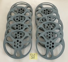 10- 16mm 400' EMPTY METAL FILM REELS VERY NICE Gray CLL