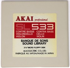 Akai SL533 Contra Bass Cello Violin S900 Format Floppy Disk Banque De Sons