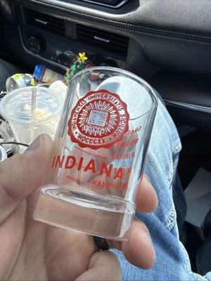 Vintage Libby Indiana Hoosiers Shot Glass With Class Rankings