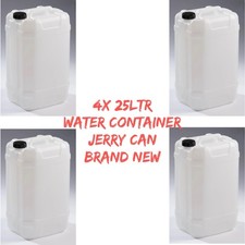 4 x 25L LITRE PLASTIC WATER CONTAINER CARRIER FOOD DRUM JERRYCAN JERRICAN NEW