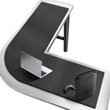 54" x 59" L-Shaped Desk Pad, PU Leather Corner Desk Mat, L Shape Gaming Computer
