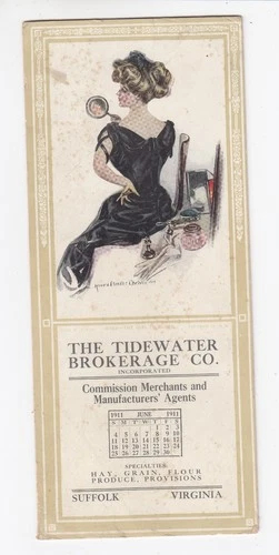 Ink Blotter Suffolk Virginia Howard Christy 1911 Brokerage