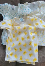 VTG Baby Wrap Shirts Lot Sears Carters Newborn 3m made in usa