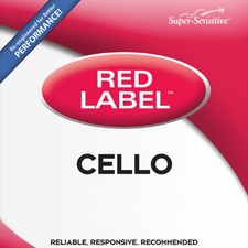 Super Sensitive Bulk Red Label Cello D Single String 1/2 Medium