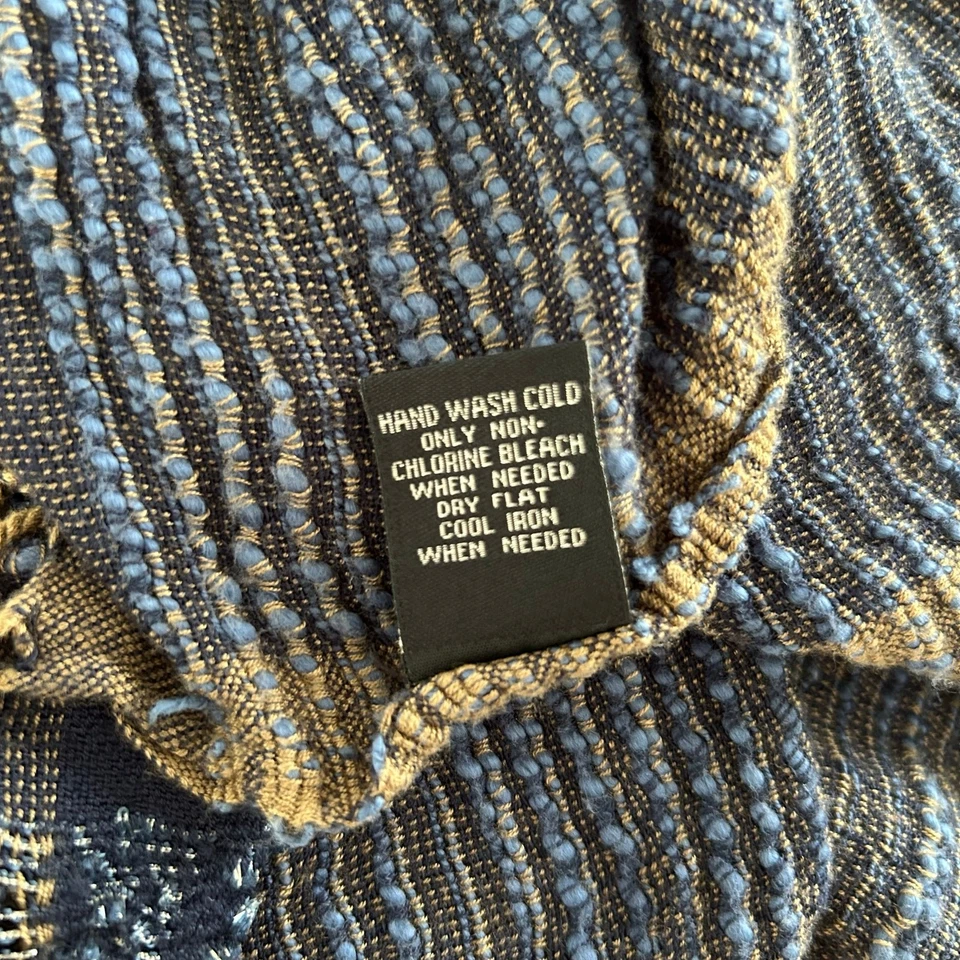 Cejón Hecho en India Boho Hada Cuello Bufanda Mantón Azul Hada Boho Hippie Foto 4 de 4