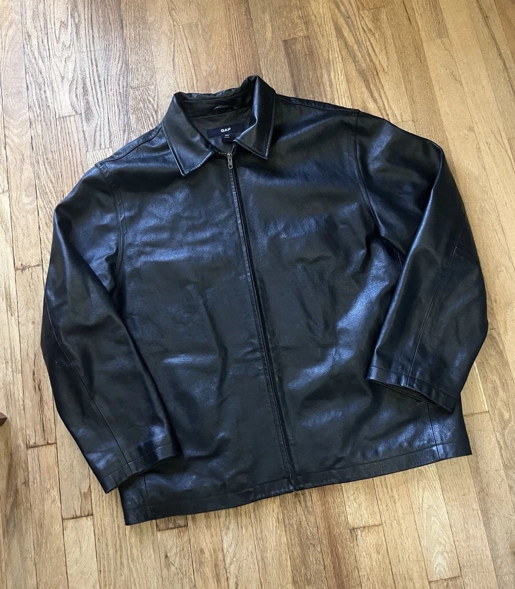 Gap Black Leather Outer Shell Coats, Jackets & Vests for Men for