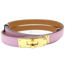 HERMES Belt Kelly 18 Veau Epsom Mauve Sylvestre "C" 2017 /181548