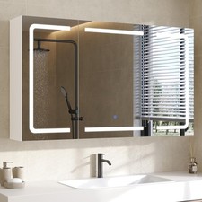 Spiegelschrank Bad mit Beleuchtung und Steckdose Badezimmerschrank mit Spiege...