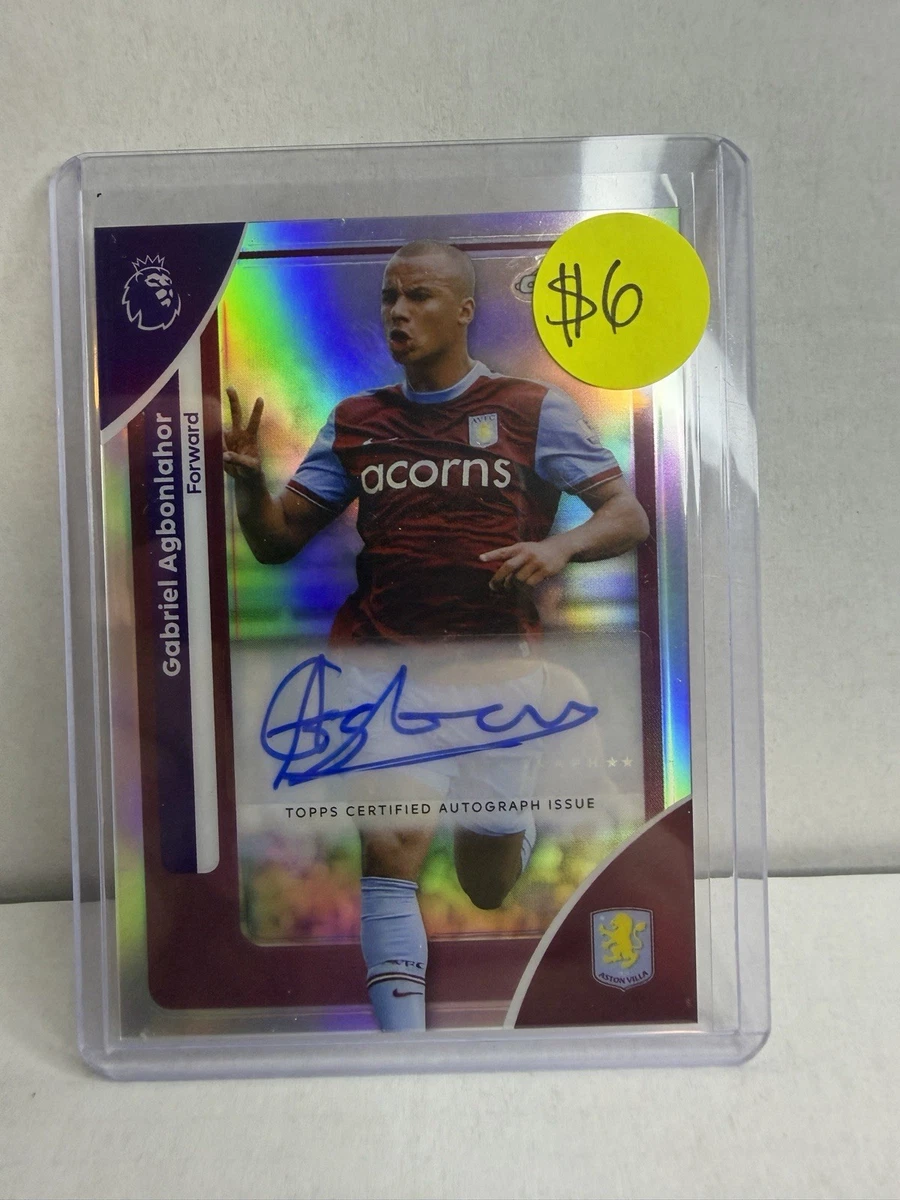 Soccer Aston Villa Autographed Sports Trading Cards & Accessories
