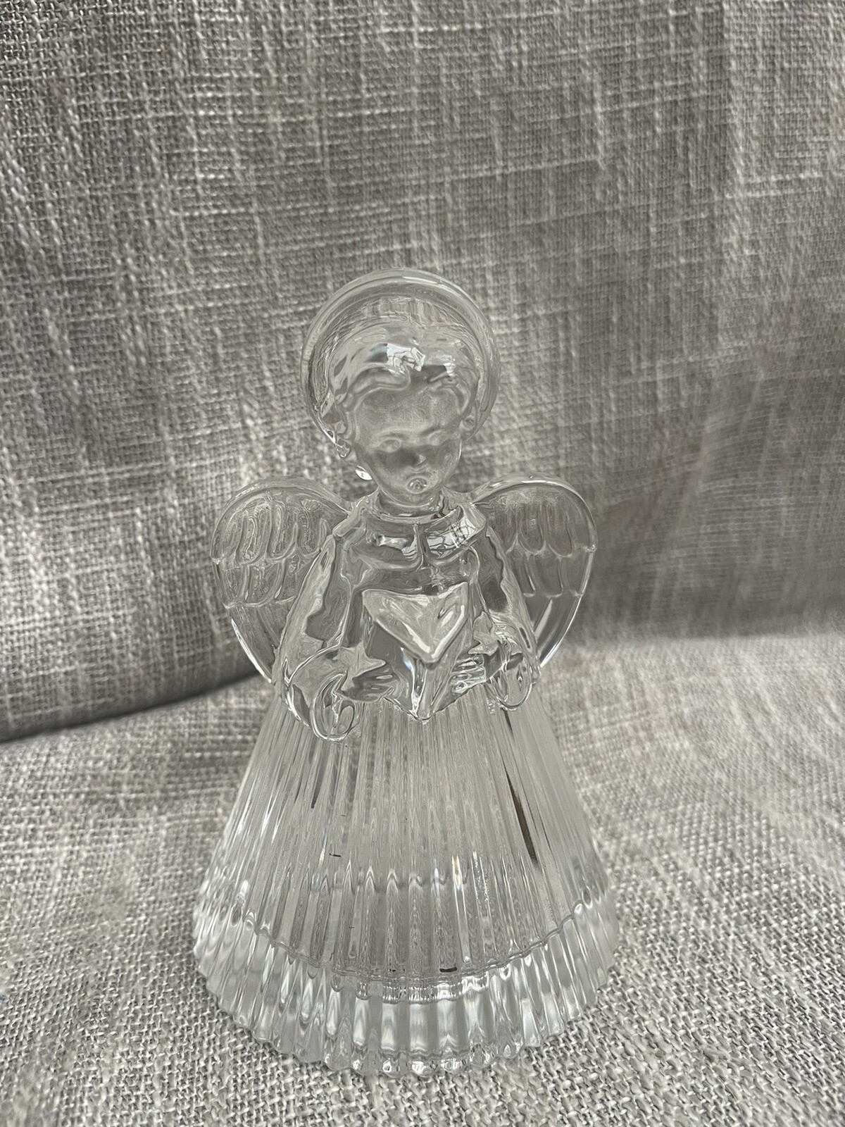 Clear Glass Angel Tea Light Candle Holder for Elegant Decor