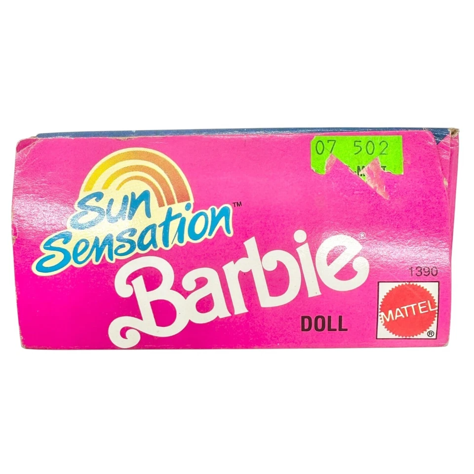 Muñeca Barbie Sun Sensation joyería deslumbrante lápiz labial real Mattel 1991 nueva en caja Foto 3 de 4
