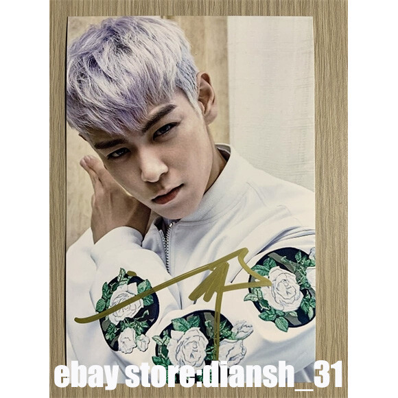 BIGBANG T.O.P Autographed Signed Photo K-POP Collection 4*6