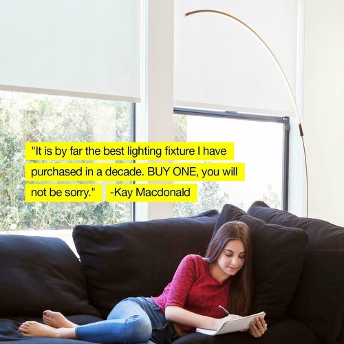 LED Floor Lamp Curved Contemporary Minimalist Lighting Arch Lamp - 第 3/9 張圖片