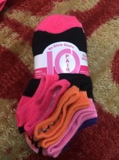 Pair Baby Girl's Lightweight No Show WM5243 Socks 10 Pairs Size S Multi