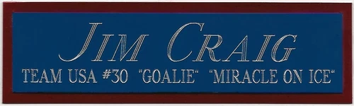 JIM CRAIG TEAM USA MIRACLE ON ICE NAMEPLATE FOR AUTOGRAPHED Signed HOCKEY JERSEY