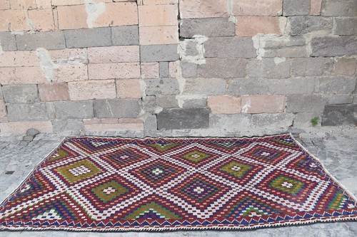Wool Rug, Dining Room Rug, Antique Rugs, Kilim, Turkish Rugs, Vintage Rugs - Picture 4 of 6