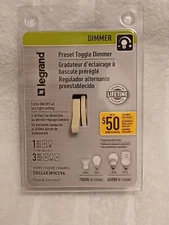  Lot Of 3 ,,  Way Preset Toggle Dimmer For All Lights  That Dim  Ivory color 
