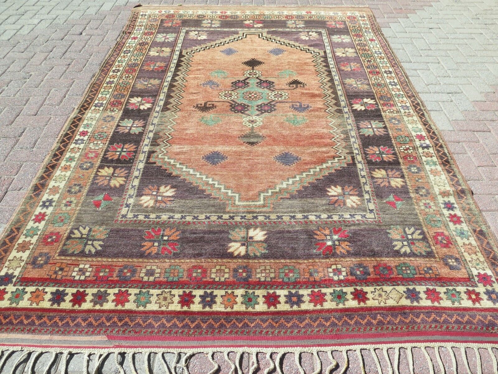 Vintage Turkish Rugs, Wool  Carpet, Handmade Rug, Large Rug, Teppiche 80"x121"