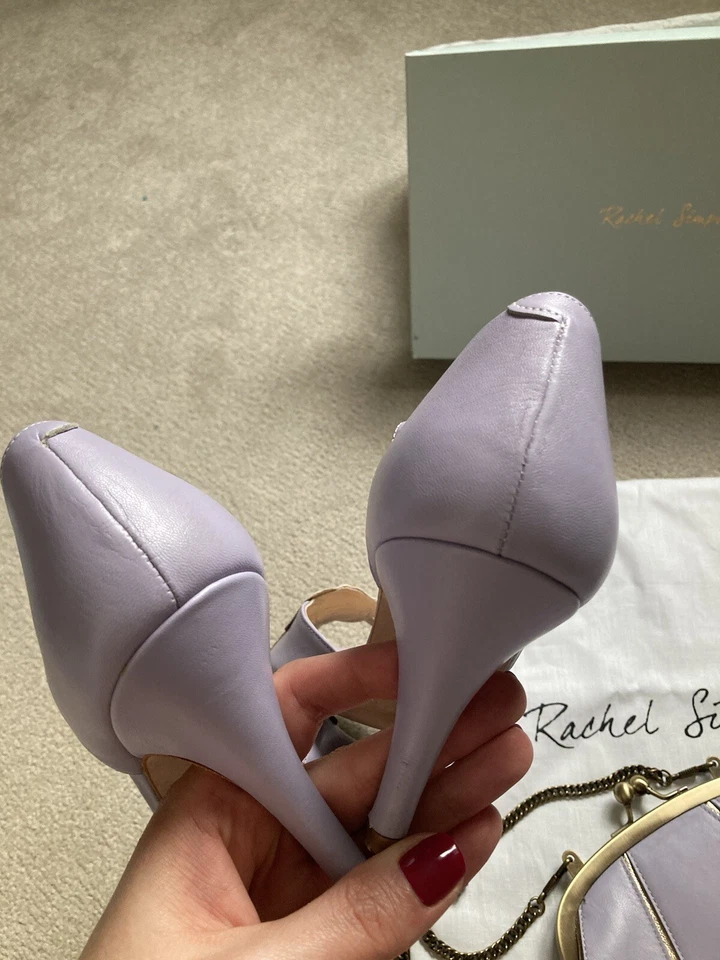 Rachel Simpson Shoes Size 41 & Clutch Bag Set In Lavender - Image 4 of 4