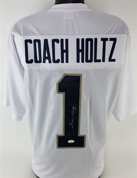 Lou Holtz Autographed Signed Notre Dame Fighting Irish Jersey (JSA COA) 1988 National Champs 