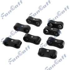 4 Pairs 6 AN Hose Separator Clamp Bracket Adapter For Oil Fuel Hose Line