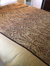 Eastern Accents Sheffield Collection Brown Paisley Duvet With Insert 96”by 94”