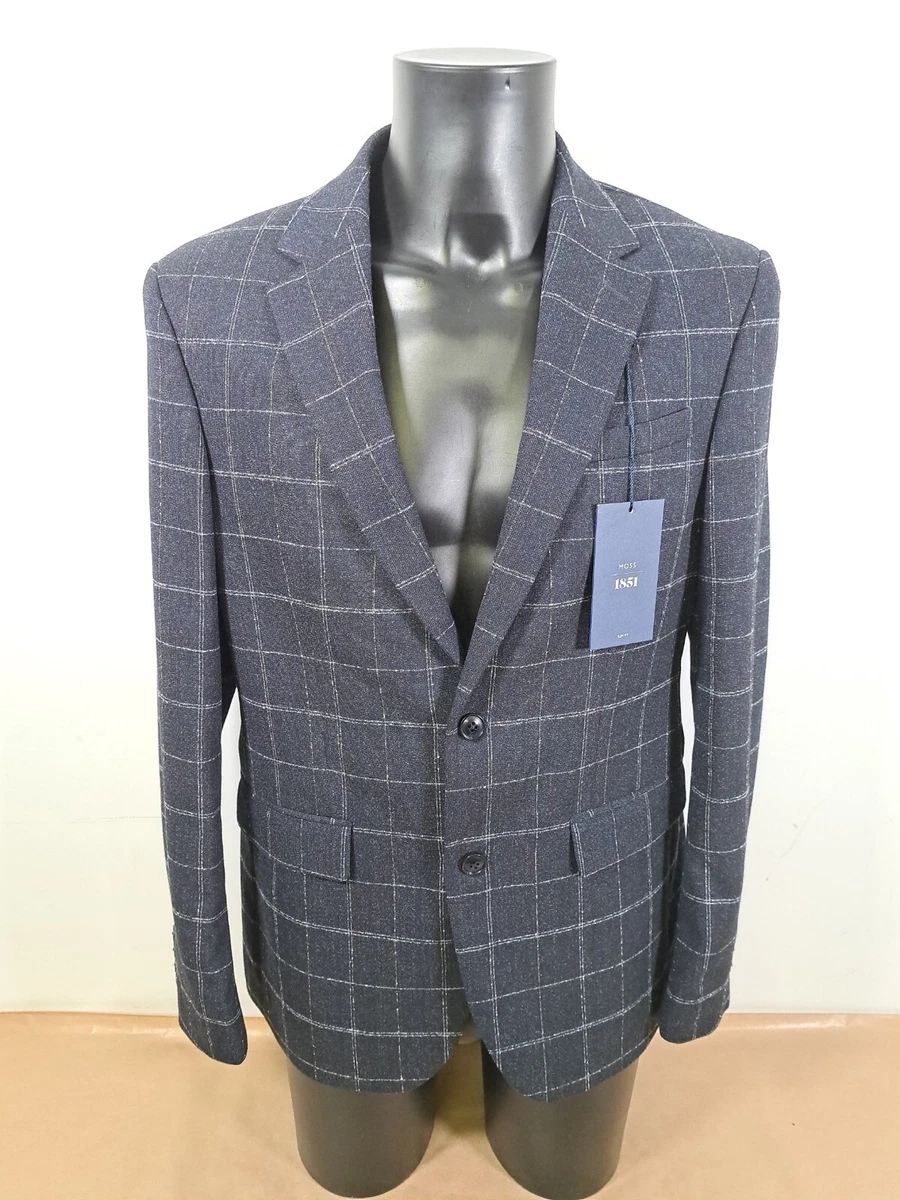 Moss bros best sale navy black check