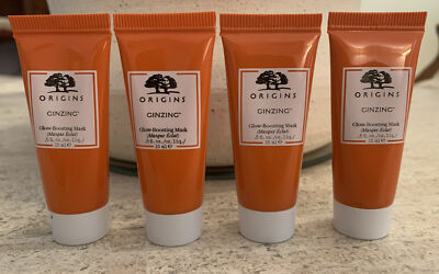 4x Origins Ginzing Glow Boosting Mask 0.5 FL Oz/15ml Travel Size Total 60mL