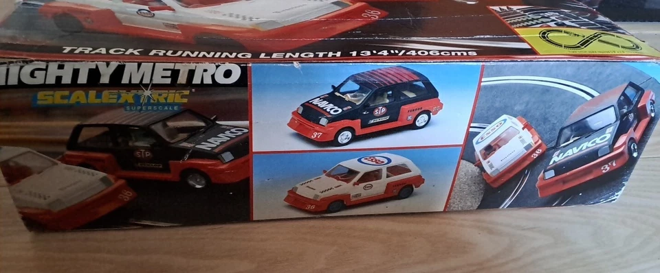 Vintage Scalextric Retro Mighty Metro Set Esso Car #ListingsInLights - Image 2 of 4