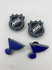 NHL St. Louis Blues Hockey Team For Crocs Shoe Charms Jibbitz - 4 Pieces