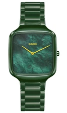 New Rado True Square Thinline Green Dial Men's Ceramic Watch R27047902