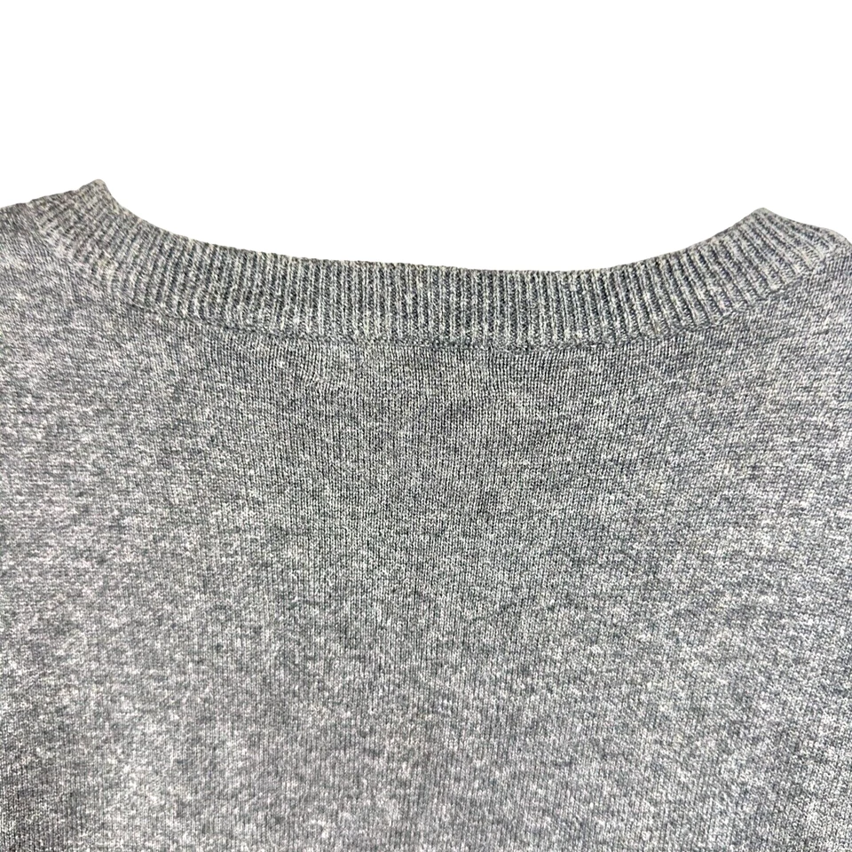 Винтажный седловидный свитер Argyle жилет мужчин M серый v-образным вырезом сделано в Гонконге - Изображение 4 из 4