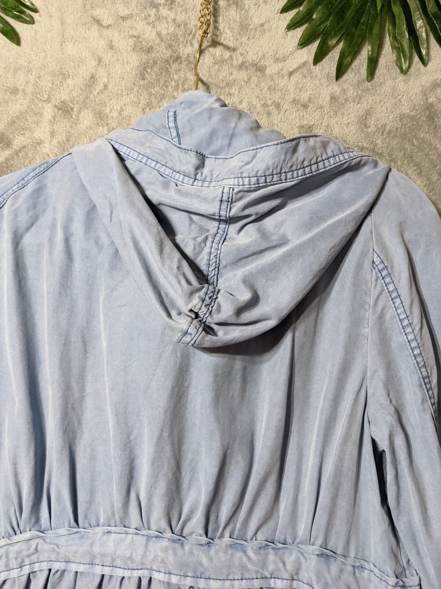 DOTTI Women Outdoor Jacket SIZE 12 100% Lyocell Hooded Full Zip