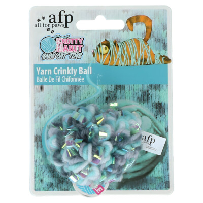 AFP Katzenspielzeug Knotty Habit Knisterball 7 cm mit Catnip & Geräuschen