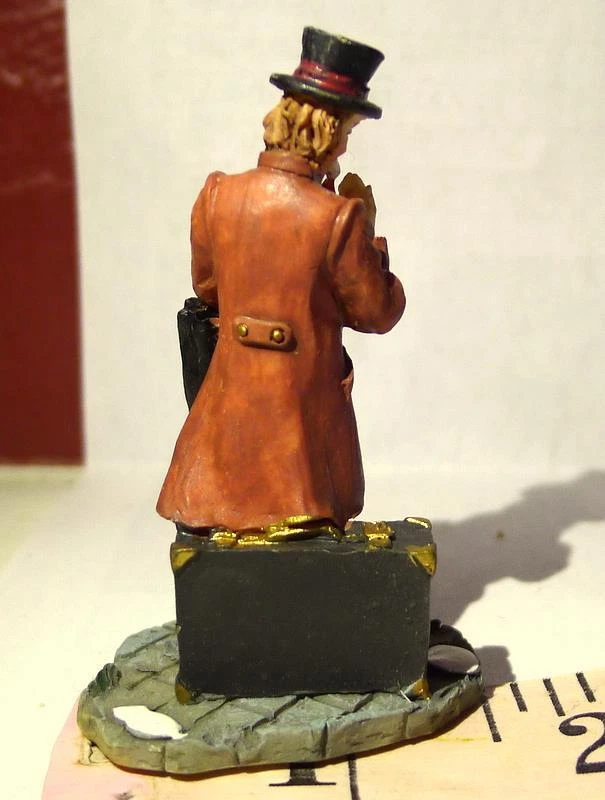 Grandeur Noel Victoriano Pueblo de Navidad Calabash Pipe Caballero Sombrero de copa 2002 Foto 4 de 4