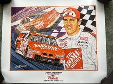 NASCAR Tony Stewart Rookie Of The Yr 1999 Sam Bass Art Print Officially Licensed