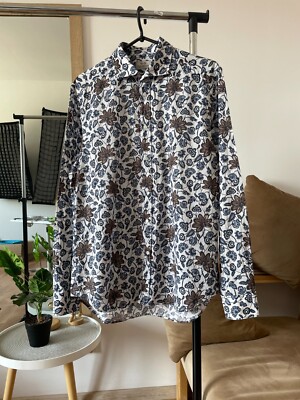 Corneliani CC Collection Light Floral Shirt Size 41