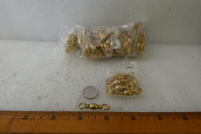 Brass Barrel Fishing Trot Line Swivel Large Sz 1/0 1 Gross 144 Pcs FREE Shipping
