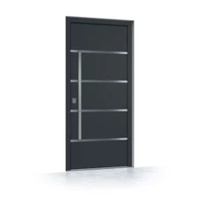 Inox S3 Gray - Modern Steel Exterior Insulated Entry Door by Nova