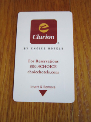 Clarion by Choice Hotel Key Card Collectible FREE SHIP